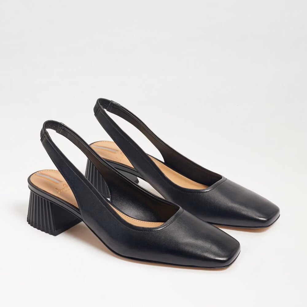 Sam Edelman | Women's Toren Slingback, Black Leather (Size 11M) - NEVER WORN